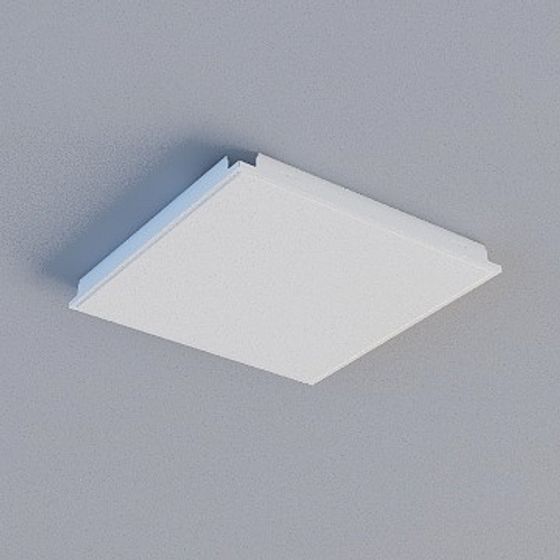 Gray Aluminum Buckle Board 3D Model