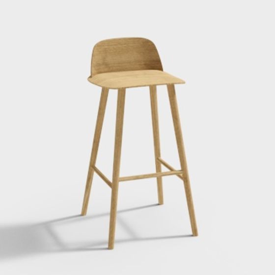 Sleek Modern Stool 3D model for Contemporary Spaces