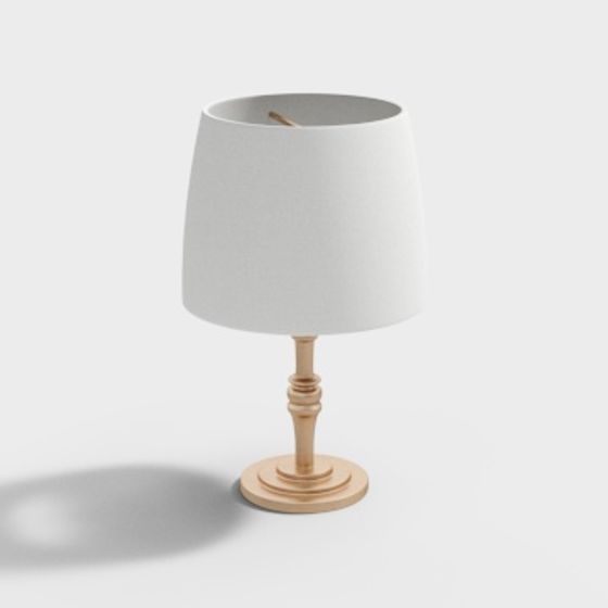 Elegant Low-Polygon Table Lamp 3D model