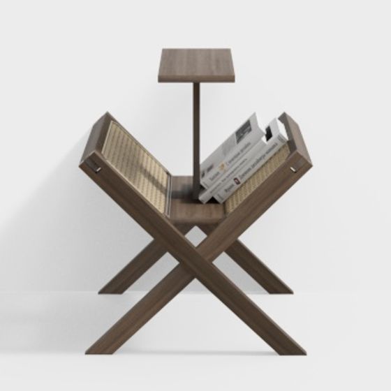 Crossed Magazine Rack 3D model