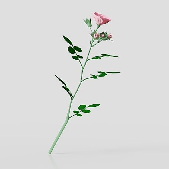 Elegant Rose 3D model for Creative Projects