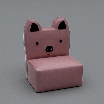 Children's animal sofa-back chair-2