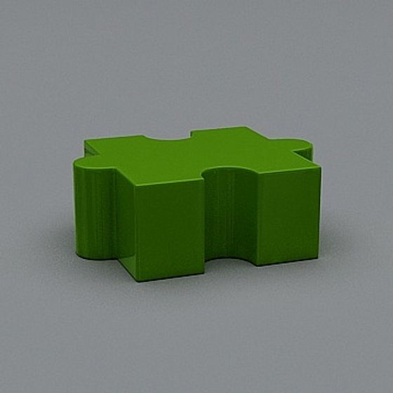 ที่นั่งปริศนาสำหรับเด็กสีเขียวไฟเบอร์กลาส