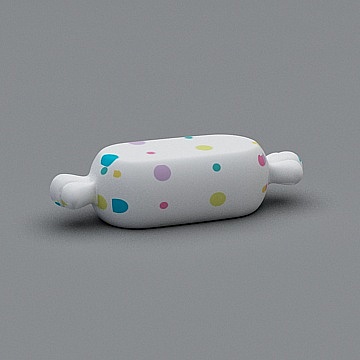 Whimsical Polka-Dotted Rolling Pin 3D model
