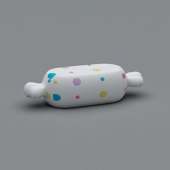 Whimsical Polka-Dotted Rolling Pin 3D model