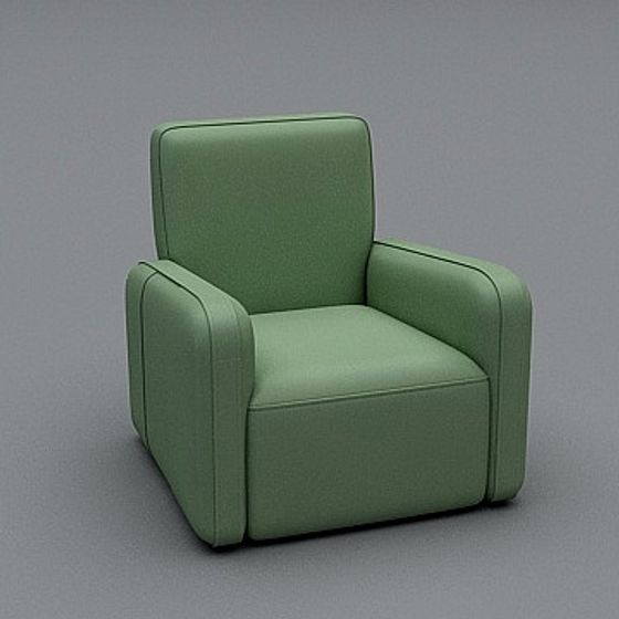 Green Sofa 3D model in Modern Minimalist Style