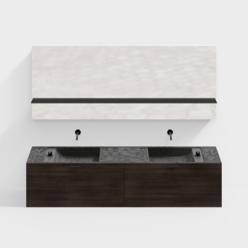 Mobile da Bagno con Doppio Lavabo Moderno