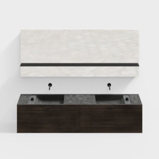 Mobile da Bagno con Doppio Lavabo Moderno