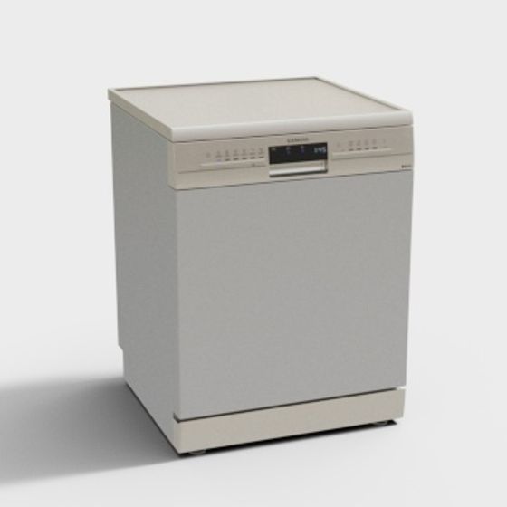 Minimalist Dishwasher 3D model for Modern Kitchens