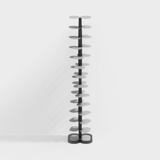 Elegant Spiral Bookshelf 3D Model