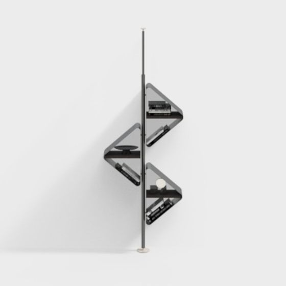 City Wing Bookshelf 3D Model
