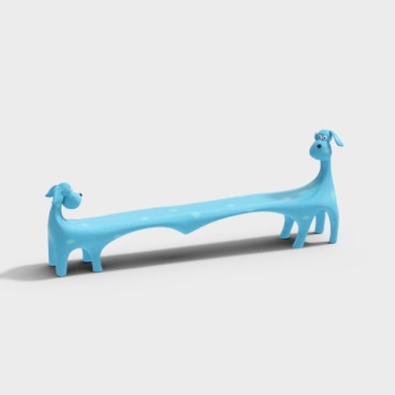 FRP Blue Dog Double Head Seat