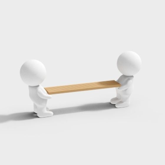 Hands Together 3D Model - Unity and Friendship