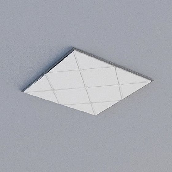 Modern Simple Gray Ceiling 3D Model