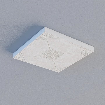 Stylish Ceiling 3D Model in Gray