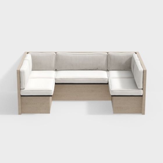 Stylish Low-Poly Sofa 3D model for Contemporary Spaces