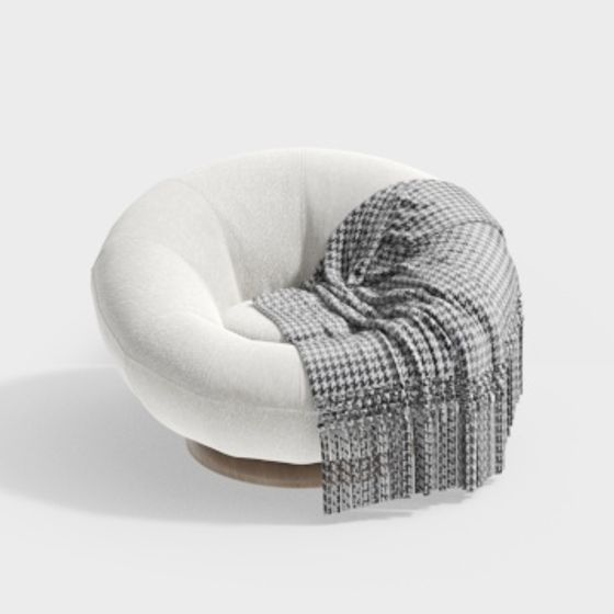 Stylish Low-Polygon Armchair 3D model