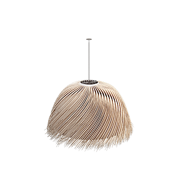 Natural Inspired Low-Poly Chandelier – Bamboo Style