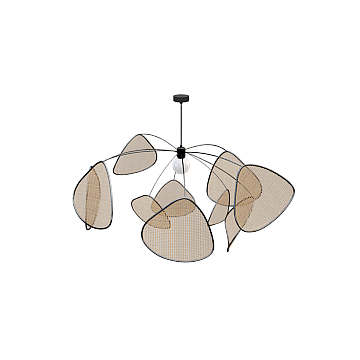 Elegant Low Poly Chandelier 3D Model – Minimalist Lighting