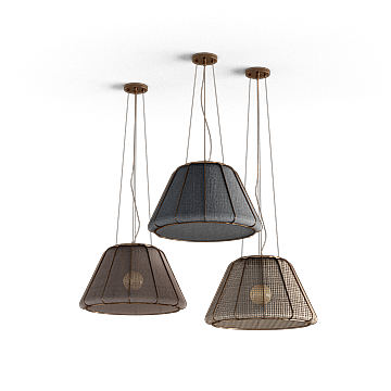 Stylish Low-Poly Chandelier 3D Model – Modern Lighting