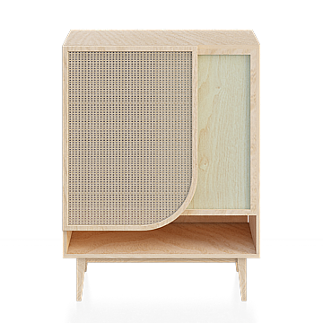 Wood Weave Cabinet 3D Model – Low-Poly Modern Furniture