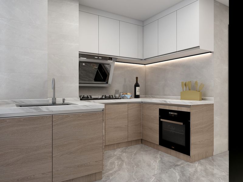 Modern Minimalist Gray Kitchen Design