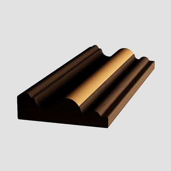 Modern Decorative Lines 3D Model in Black