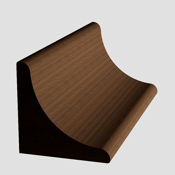 Decorative Lines 3D Model in Earth Color and Black