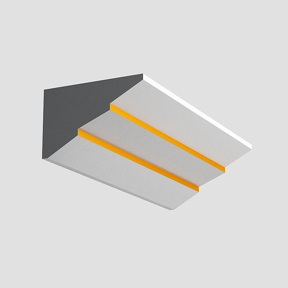 Elegant Earth Tone Kujiale Corner Molding 3D Model