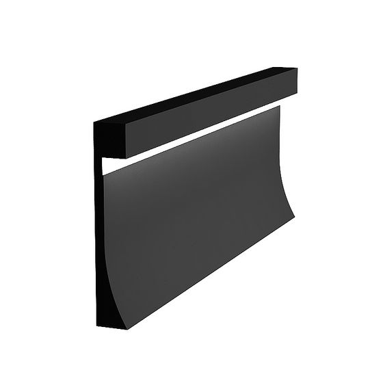 Metal Skirting Line 3D Model in Black Finish