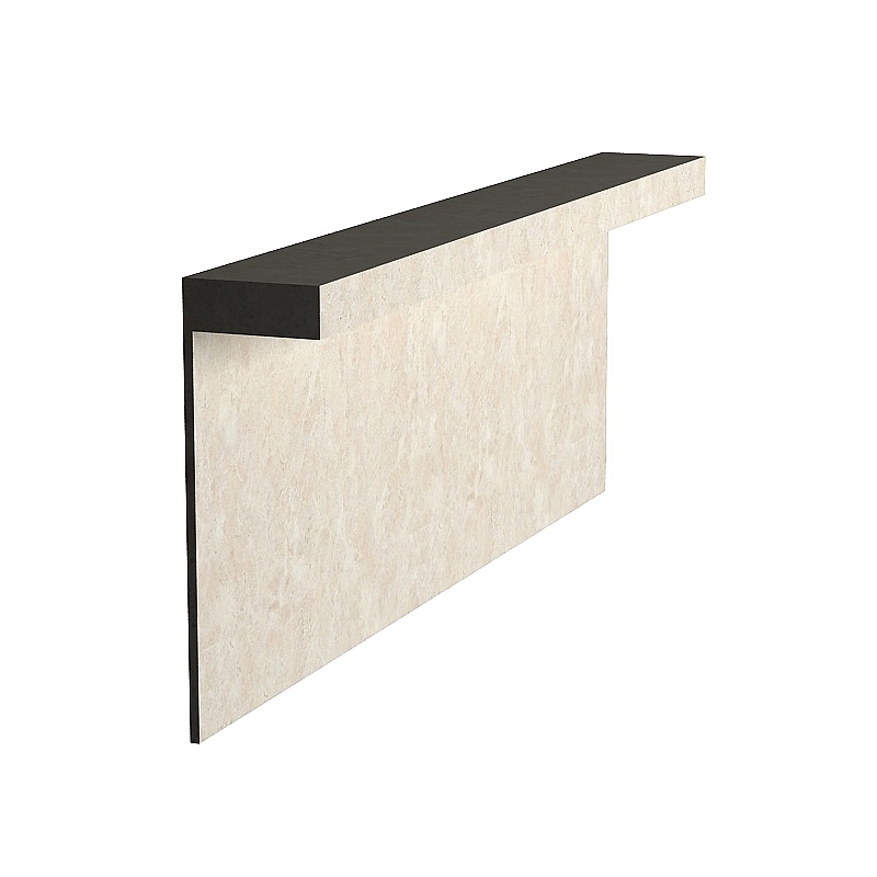 Línea de rodapié de metal