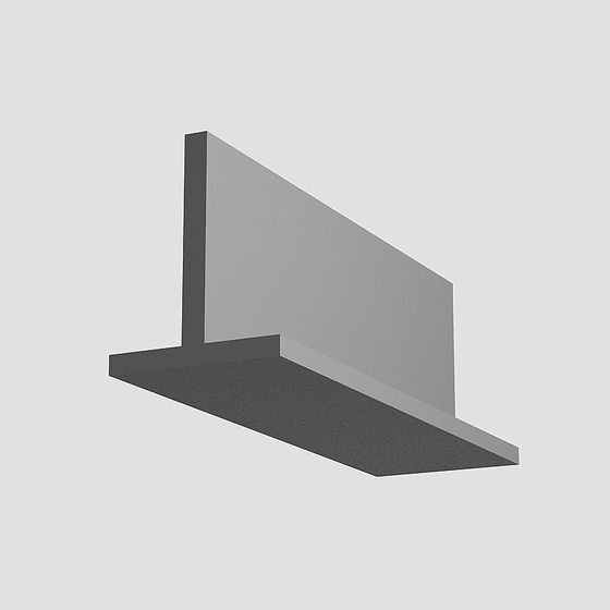 Gray Angular Line 3D Model for Interior Detailing