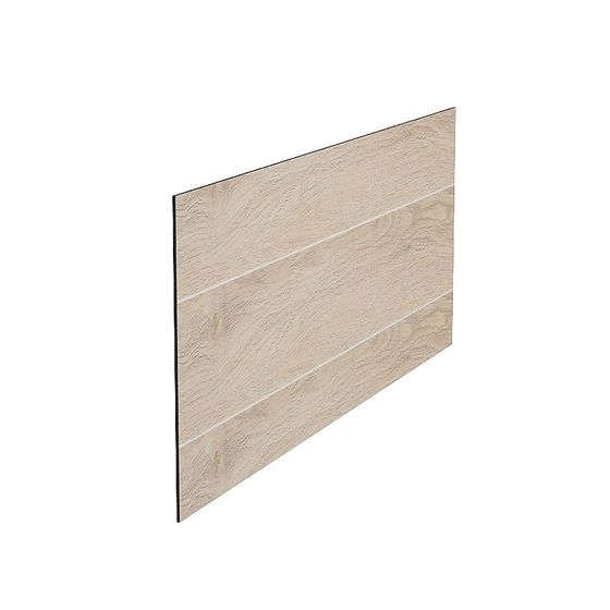 Stylish Wood Color Straight Skirting Line 3D Model