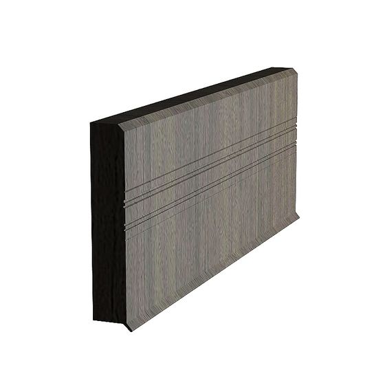 Skirting Line 3D Model in Earth Color and Black