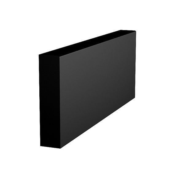 Stylish Brushed Black Gold Aluminum Baseboard 3D Model