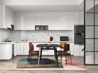 Modern Kitchen Design with Sleek White Cabinetry