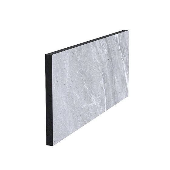 Black Ceramic Tile Skirting Line 3D Model with Stone Pattern