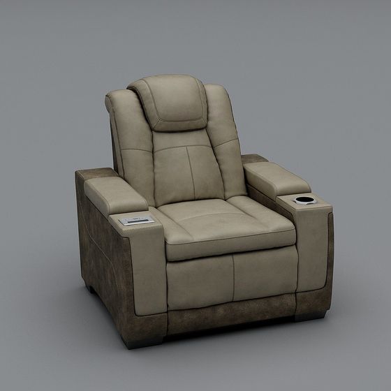 Luxurious Low-Poly Lounge Chair 3D model
