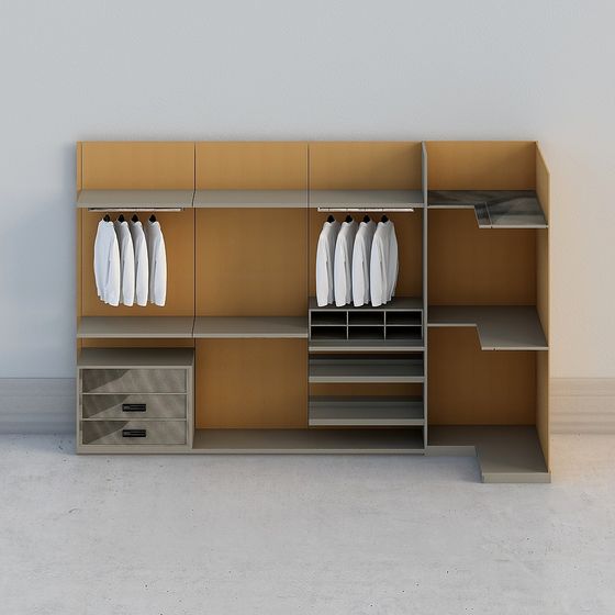 Modern Minimalist Wardrobe 3D model