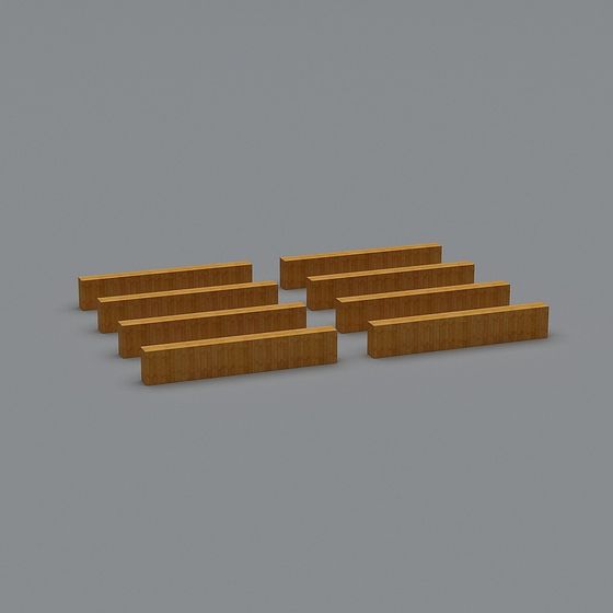 Low Poly Wood Planks 3D model for Natural Aesthetics