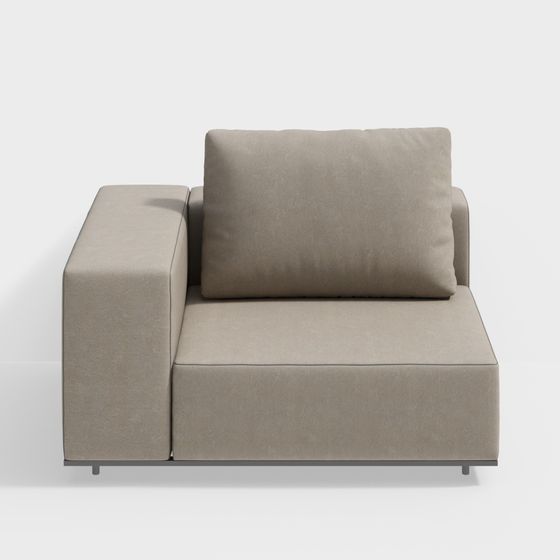 Modern Low-Polygon Sofa 3D model