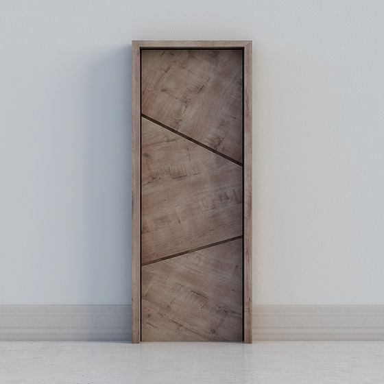 Geometric Wooden Door 3D model