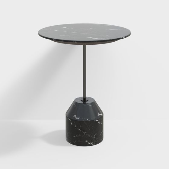 Window Side Table Poly Model Elegant Low-Poly Marble Side Table 3D model