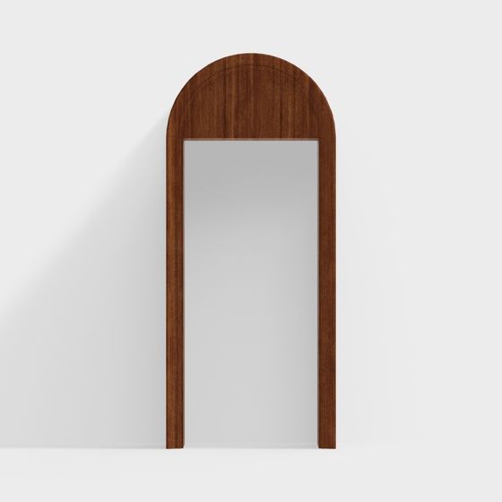 Graceful Arched Mirror 3D Model for Design Projects
