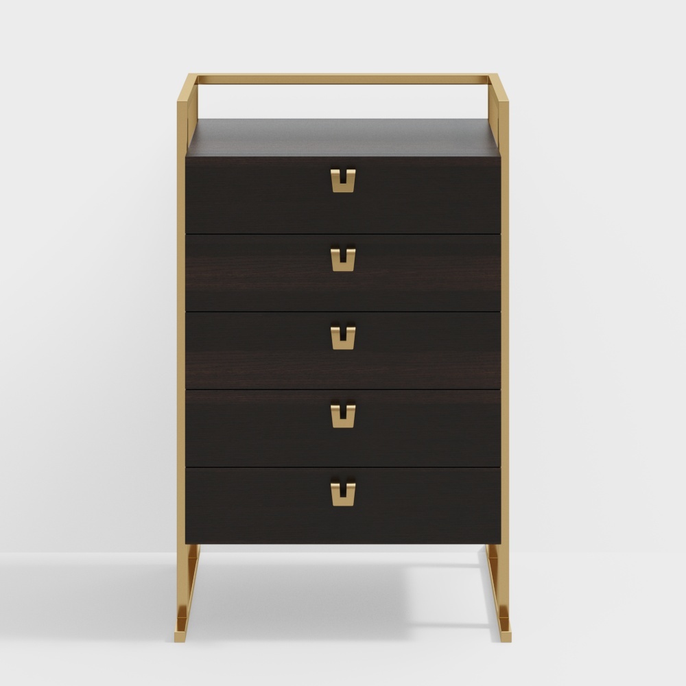 Elegant Scandinavian Chest of Drawers 3D model