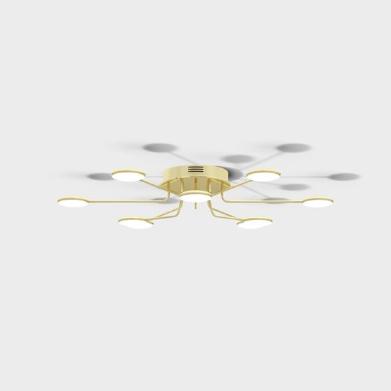 Stylish Low-Polygon Chandelier 3D model