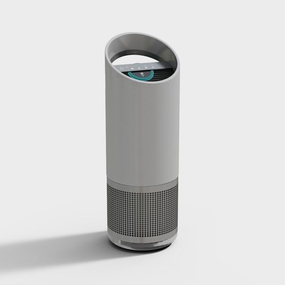 Sleek Gray Air Purifier 3D Model