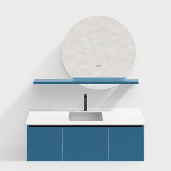 Modern Minimalist Bathroom Cabinet 3D model