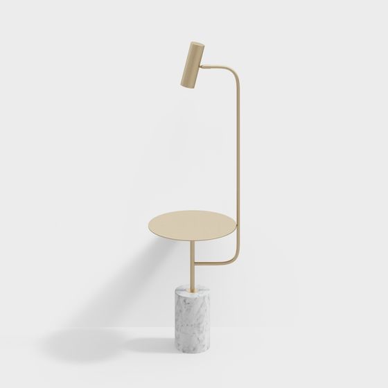 Sophisticated Marble Floor Lamp 3D model