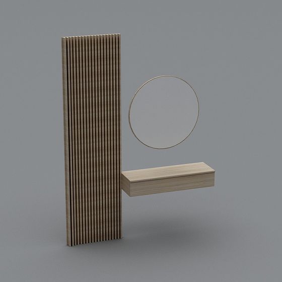 Minimalist Wooden Wall Art 3D model